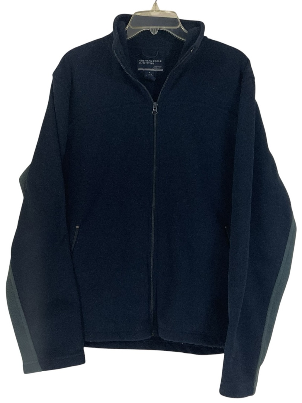 American Eagle Outfitters AE77 Performance Men’s Large Navy Fleece Full Zip Jack - Picture 3 of 9